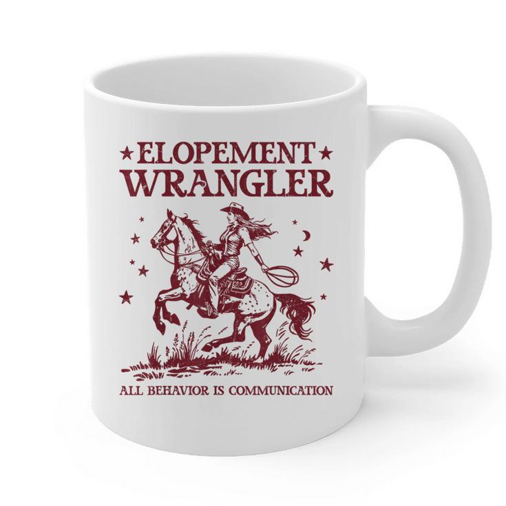 Elopement Wrangler Teacher ABA Behavior Support Cowboy Graphic Print Coffee Mug