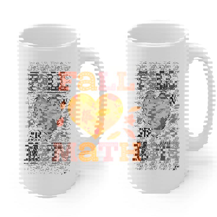 Fall Teacher Fall In Love With Math Math Thanksgiving For Men Women Graphic Print Coffee Mug