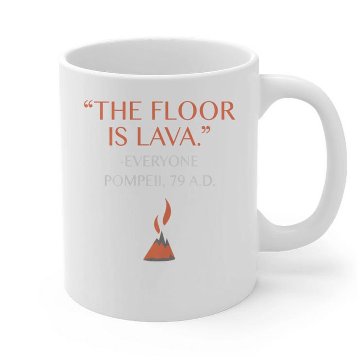 The Floor Is Lava For History Lovers & Teachers Premium Tri-Blend Graphic Print Coffee Mug