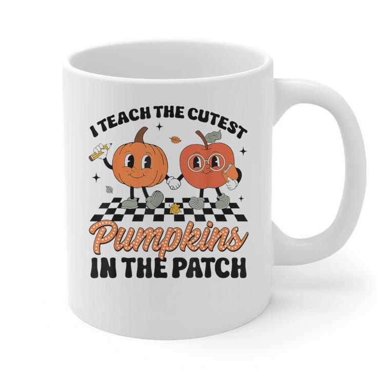 Groovy I Teach The Cutest Pumpkins In The Patch For Teacher Graphic Print Coffee Mug