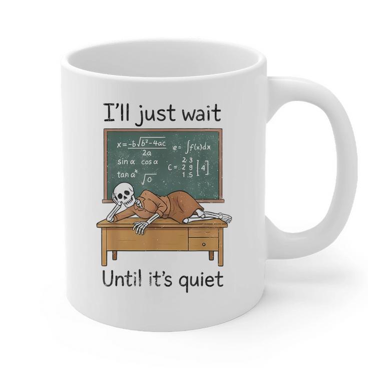 Halloween Teacher I'Ll Just Wait Until It's Quiet Graphic Print Coffee Mug
