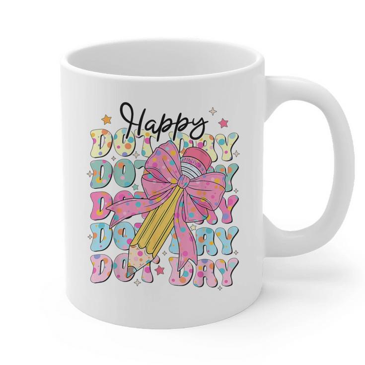 Happy Dot Day 2025 Coquette Bow Teachers Kids Boys Girls Graphic Print Coffee Mug
