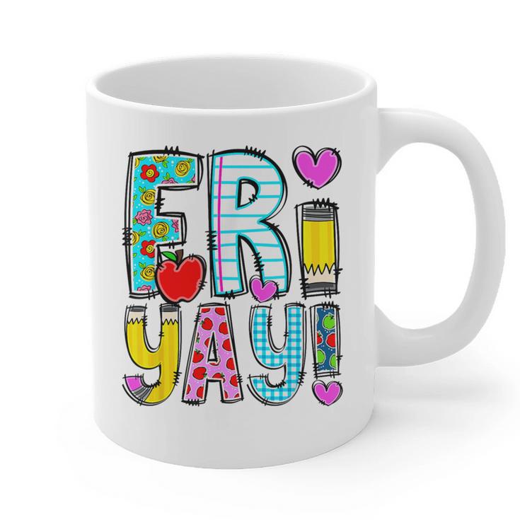 Happy Fri-Yay Friday Lovers Fun Teacher Life FriYay Weekend Graphic Print Coffee Mug, trending gift Happy Fri-Yay Friday Lovers Fun Teacher Life FriYay Weekend Graphic Print Coffee Mug, trending gift