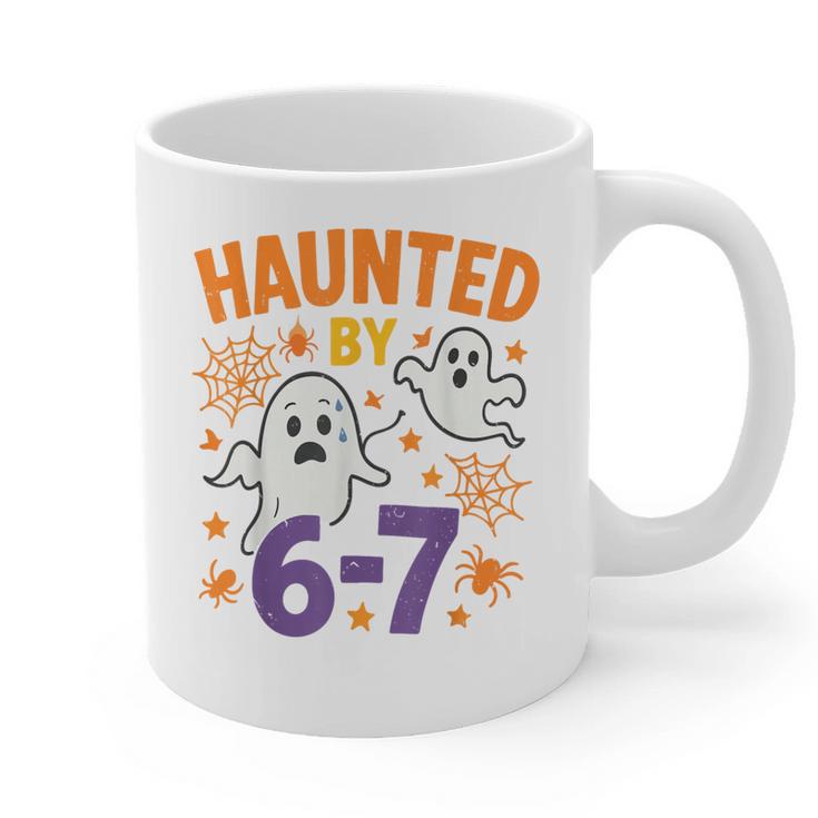 Haunted 67 Ghost Math Teacher Halloween Costume Math Pun Graphic Print Coffee Mug