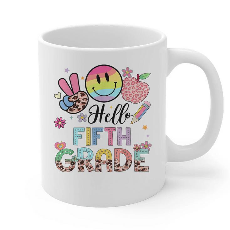 Hello 5th Grade Boy Girl Teacher Back To School 5th Grade Graphic Print Coffee Mug