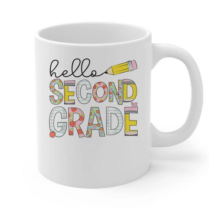 Hello Second Grade Team 2nd Grade Back To School Teacher Kid Graphic Print Coffee Mug