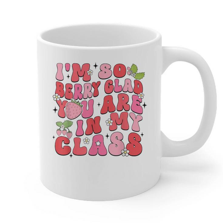 I'm So Berry Glad You Are Strawberry Elementary Teacher Graphic Print Coffee Mug