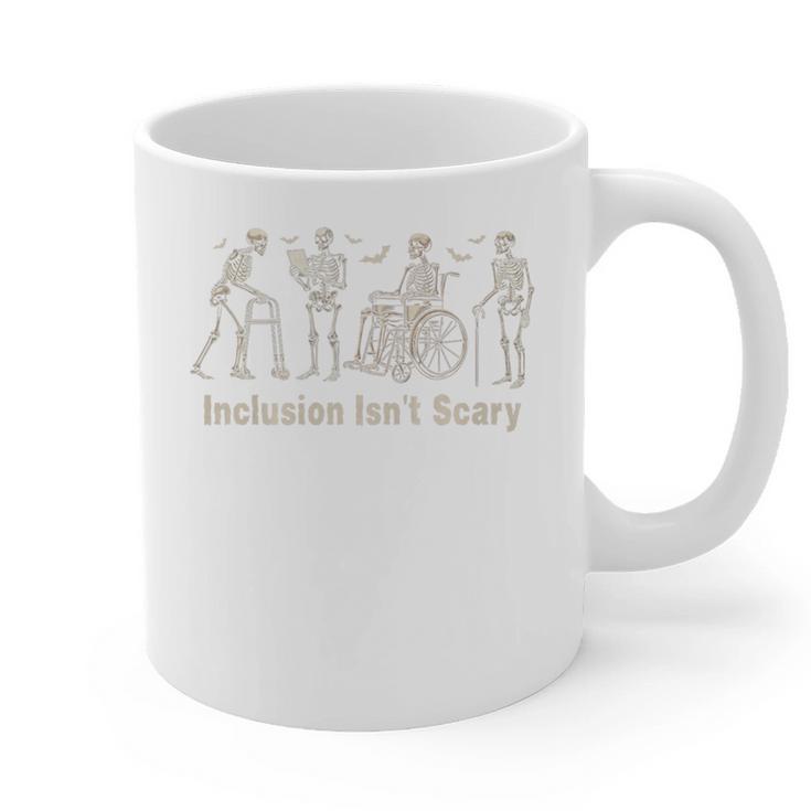 Inclusion Isn't Scary Skeleton Halloween Sped Teacher Premium Tri-Blend Graphic Print Coffee Mug