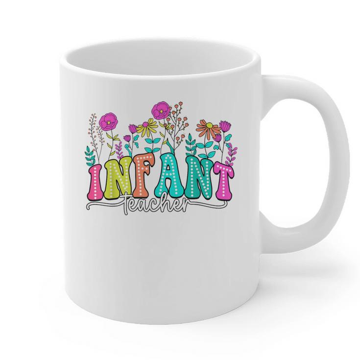 Infant Teacher Floral First Day Back To School Teaching Graphic Print Coffee Mug