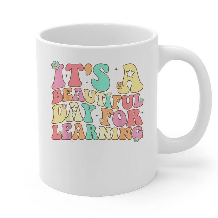 It's Beautiful Day For Learning Retro Teacher Students Women Graphic Print Coffee Mug