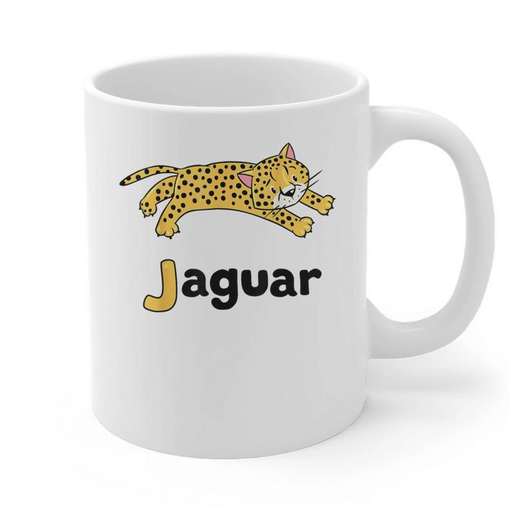 J Is For Jaguar ABC Alphabet T-Shirt For Teachers Students Graphic Print Coffee Mug