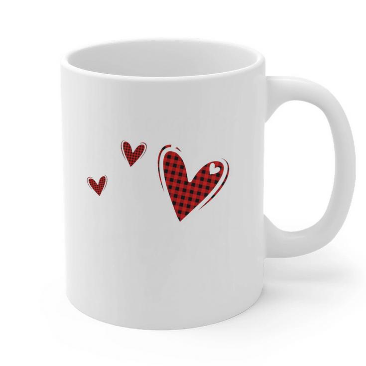Kindergarten Has My Heart Buffalo Print Teacher Valentine Graphic Print Coffee Mug