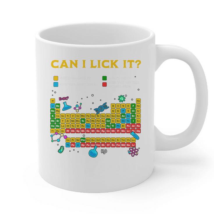 Can I Lick It Periodic Table Science Teacher Student Premium Tri-Blend Graphic Print Coffee Mug