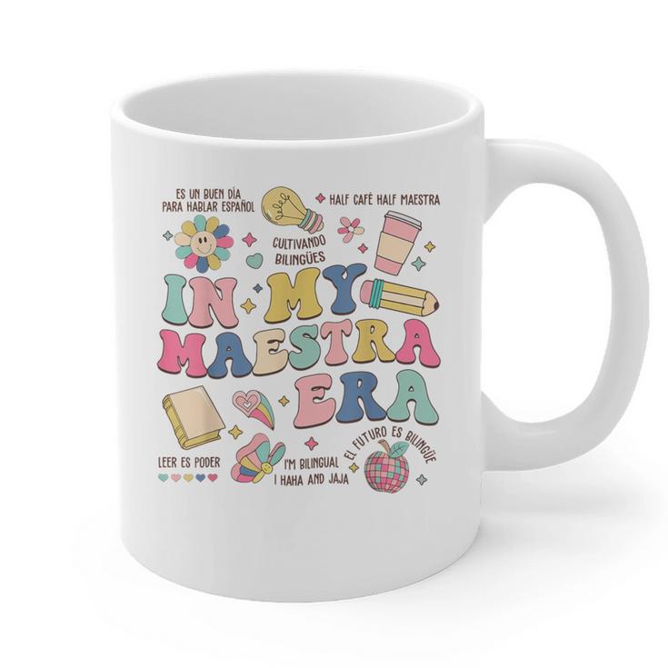 In My Maestra Era Spanish Bilingual Teacher First Day Graphic Print Coffee Mug