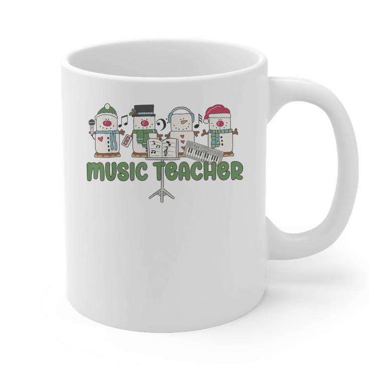 Music Teacher Christmas Holiday Wnter Music Instructor Graphic Print Coffee Mug