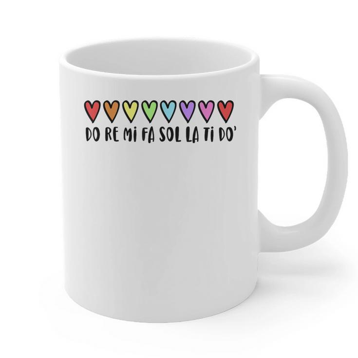 Music Teacher Hearts Music Teaching Graphic Print Coffee Mug