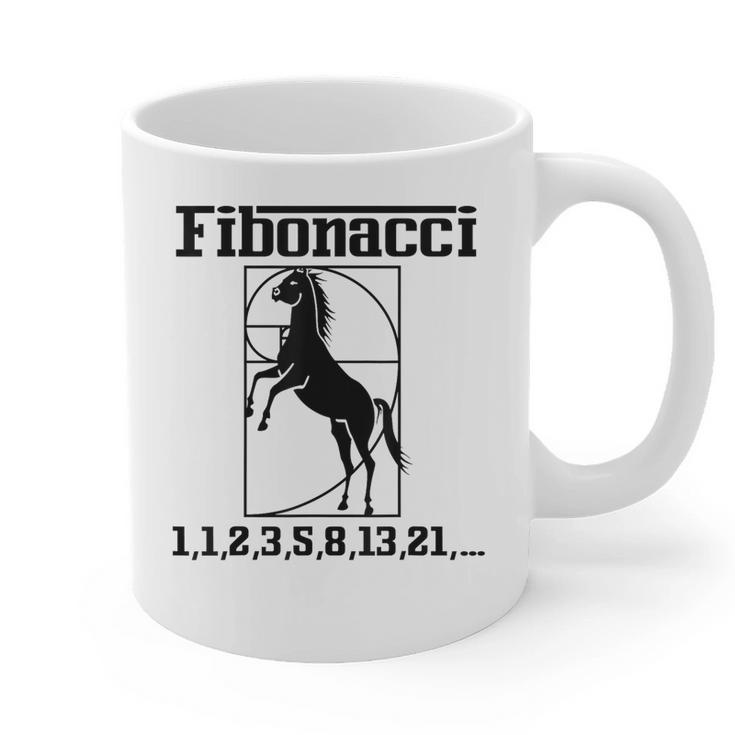 Nerdy Fibonacci Racing Car Horse Math Teacher Men Women Girls Kids Graphic Print Coffee Mug