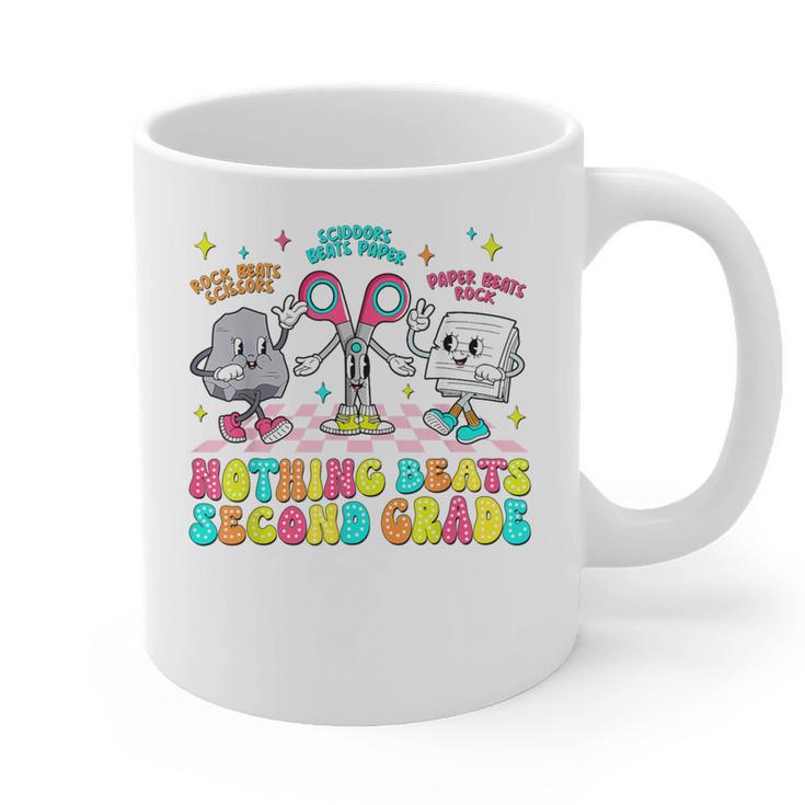 Nothing Beats 2nd Second Grade Back To School Teacher Kids Graphic Print Coffee Mug