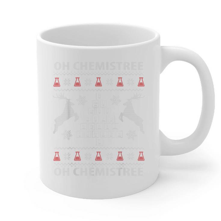 Oh Chemistree Ugly Christmas Sweater Science Student Teacher Graphic Print Coffee Mug