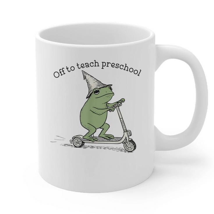 Pre K Grade Teacher Frog Back To School Preschool Graphic Print Coffee Mug