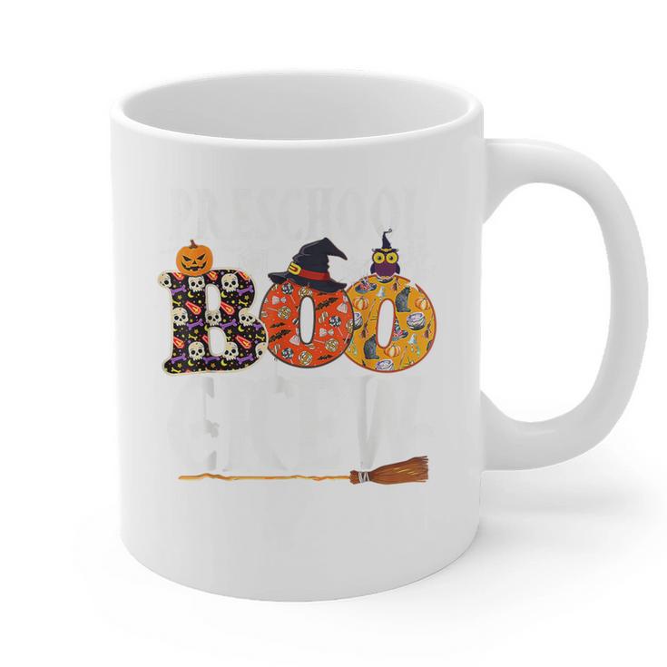 Preschool Boo Crew Teacher Halloween Graphic Print Coffee Mug