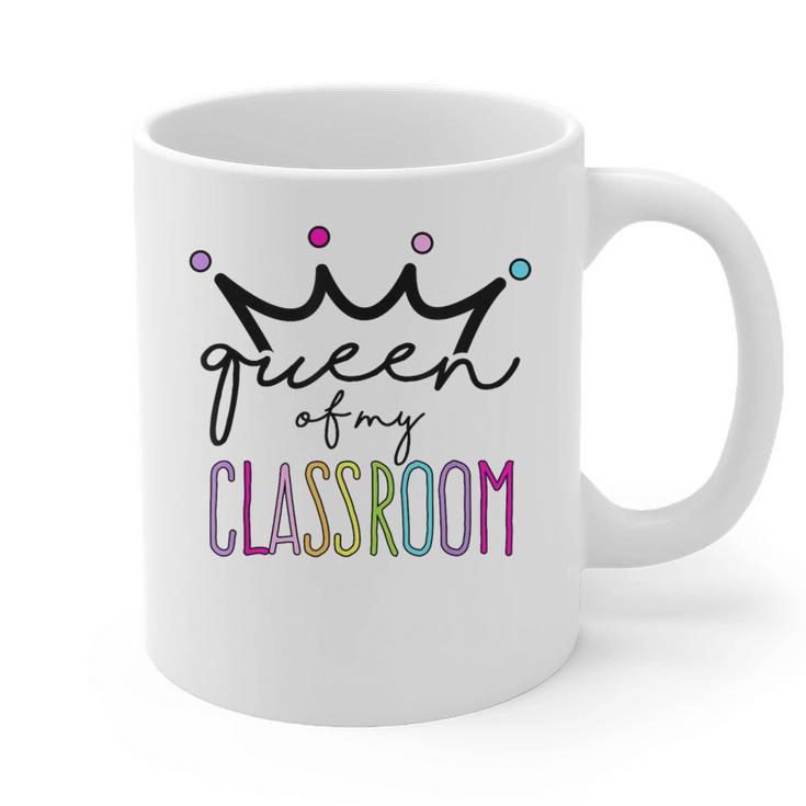 Queen Of My Classroom Colorful Teacher For Men Women Graphic Print Coffee Mug