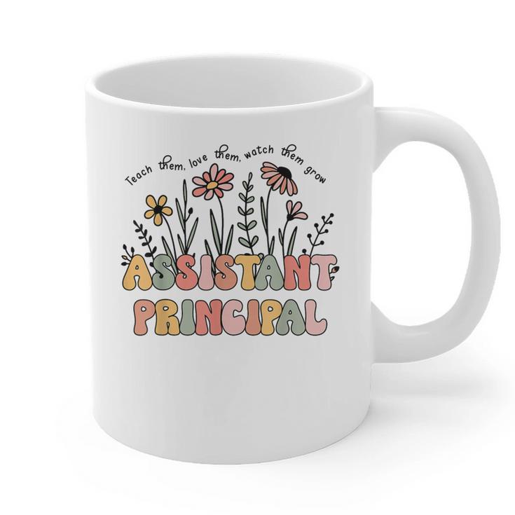 Retro Floral Assistant Principal Shirt For Teachers Day Graphic Print Coffee Mug