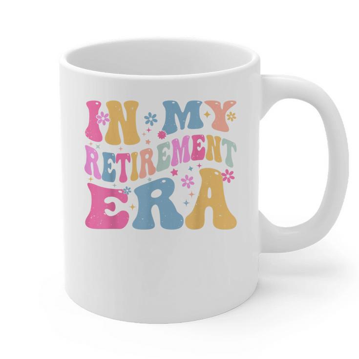 Retro Groovy Retirement Era Retired Teacher Graphic Print Coffee Mug