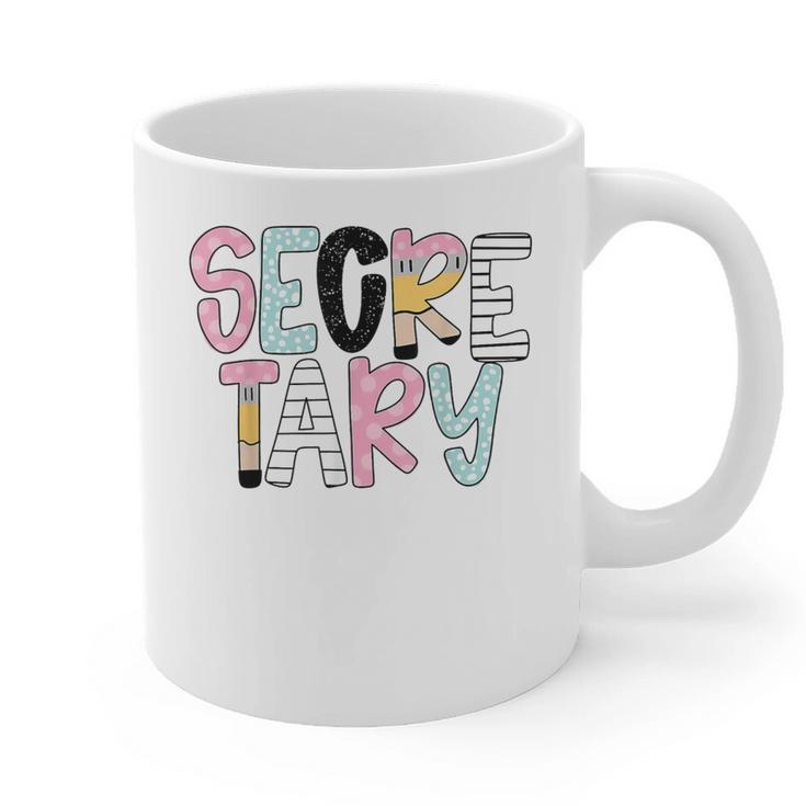 Retro Secretary Back To School Teacher Appreciation Graphic Print Coffee Mug