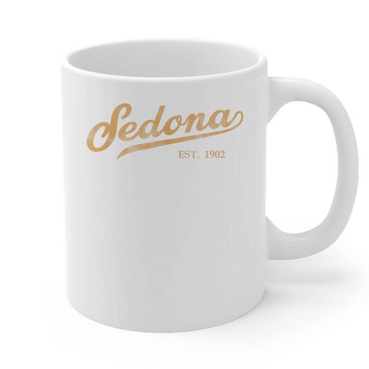 Retro Sedona Script Vintage Throwback Kids Graphic Print Coffee Mug, trending gift