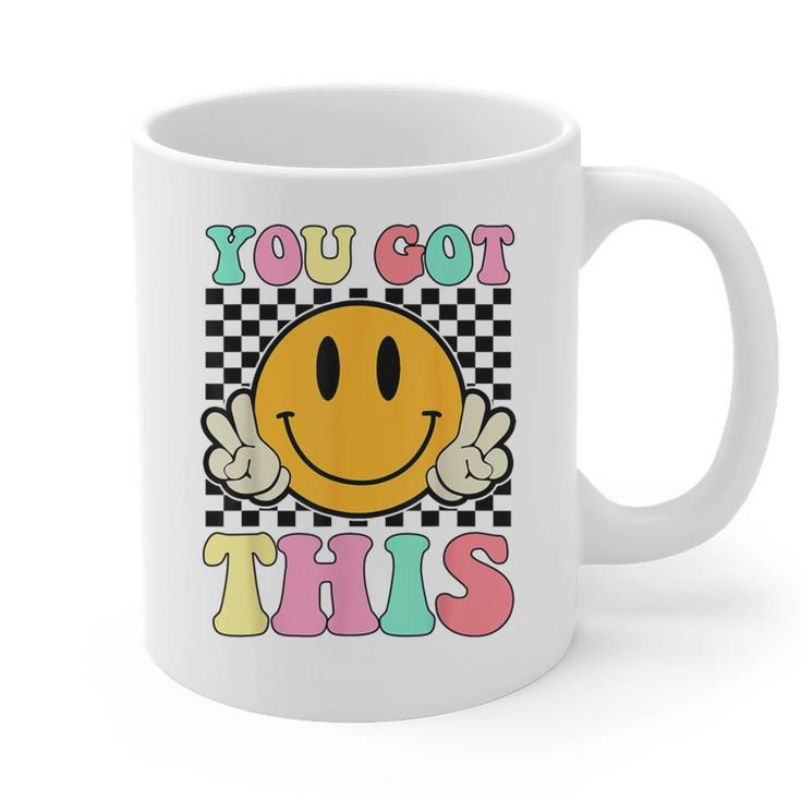 You Got This Retro Smile Motivational Testing Day Teacher Graphic Print Coffee Mug