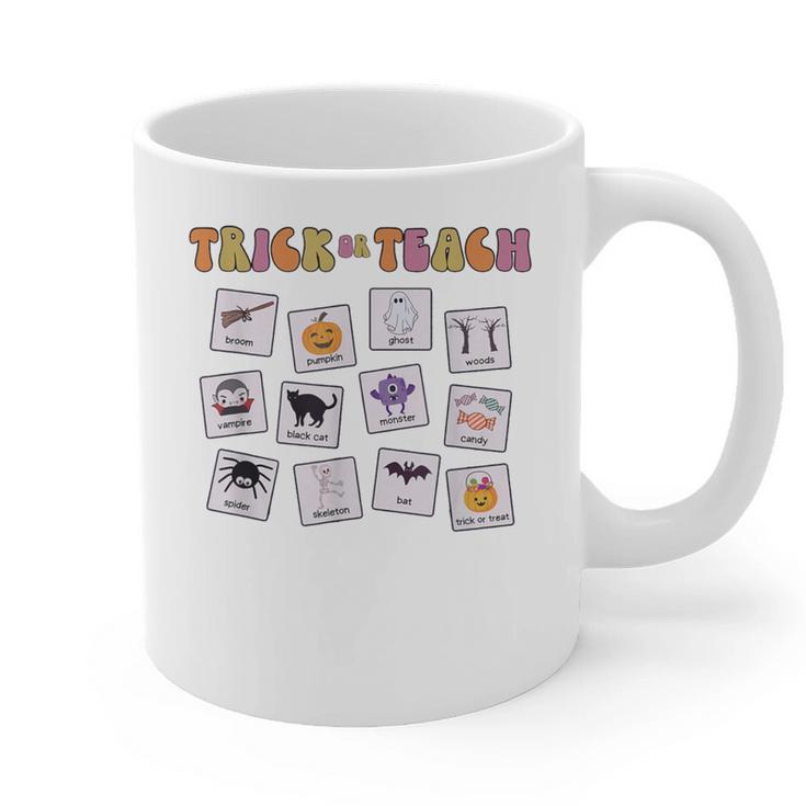 Retro Trick Or Treat Halloween Special Education Teacher Graphic Print Coffee Mug