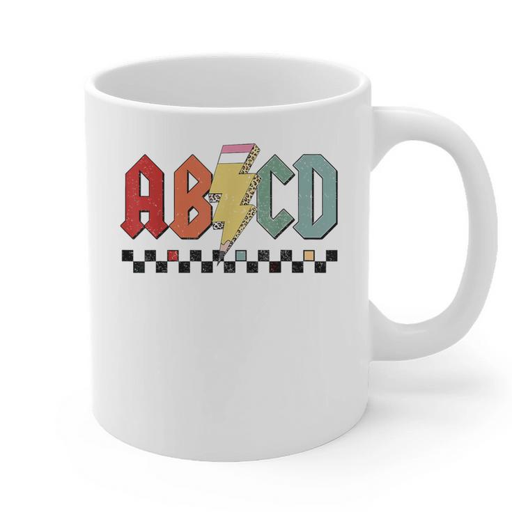 Rock Abcd Back To School Abcd Preschool Teacher Appreciation Graphic Print Coffee Mug