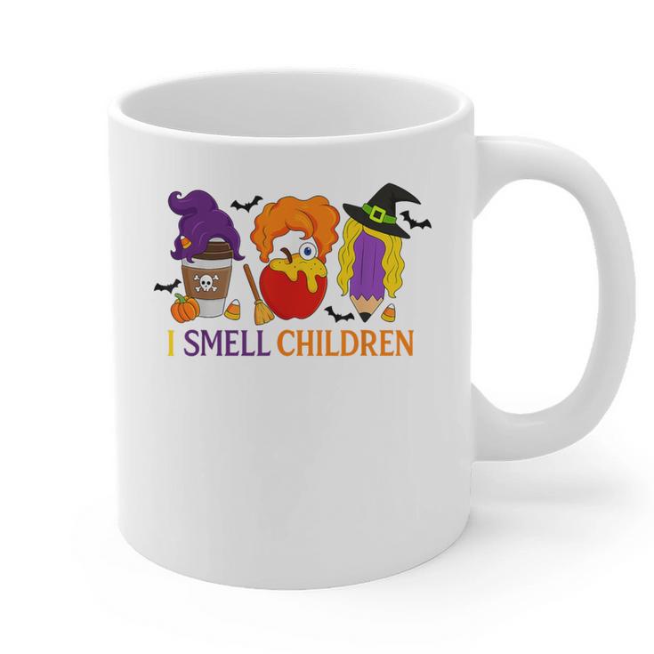 I Smell Children Witch Teacher Halloween Trick Or Teach Graphic Print Coffee Mug