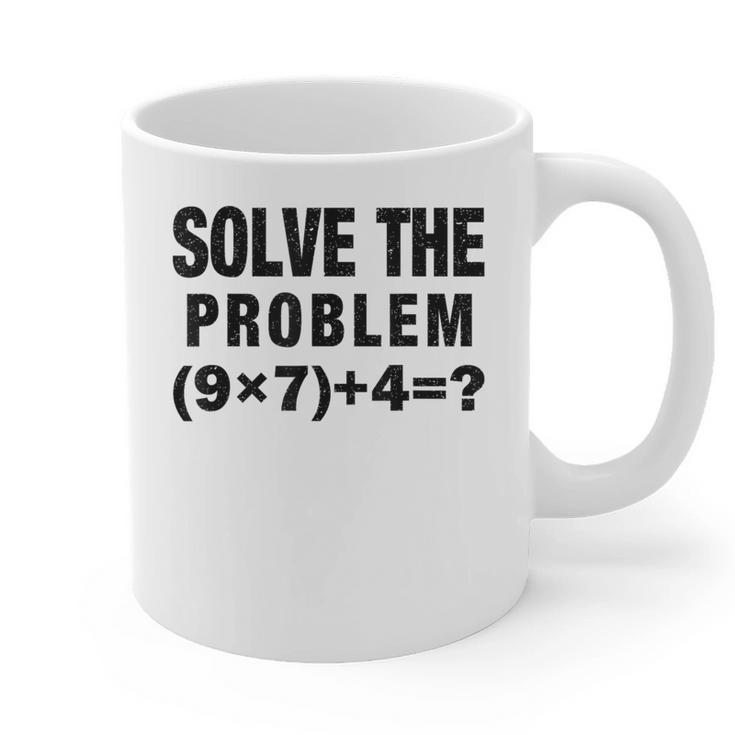Solve The Problem 9×74 Math Teacher Graphic Print Coffee Mug