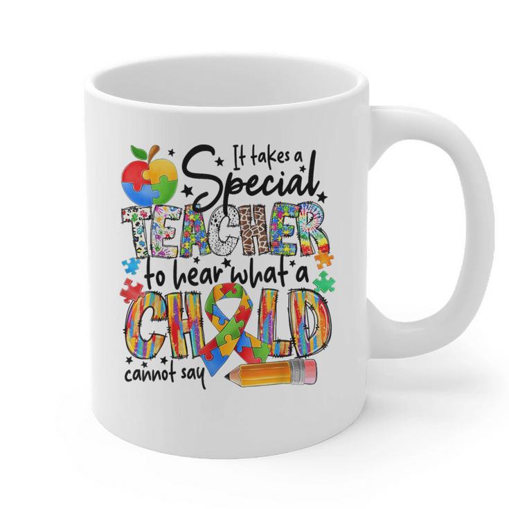 It Takes A Special Teacher To Hear What A Child Cannot Say Graphic Print Coffee Mug