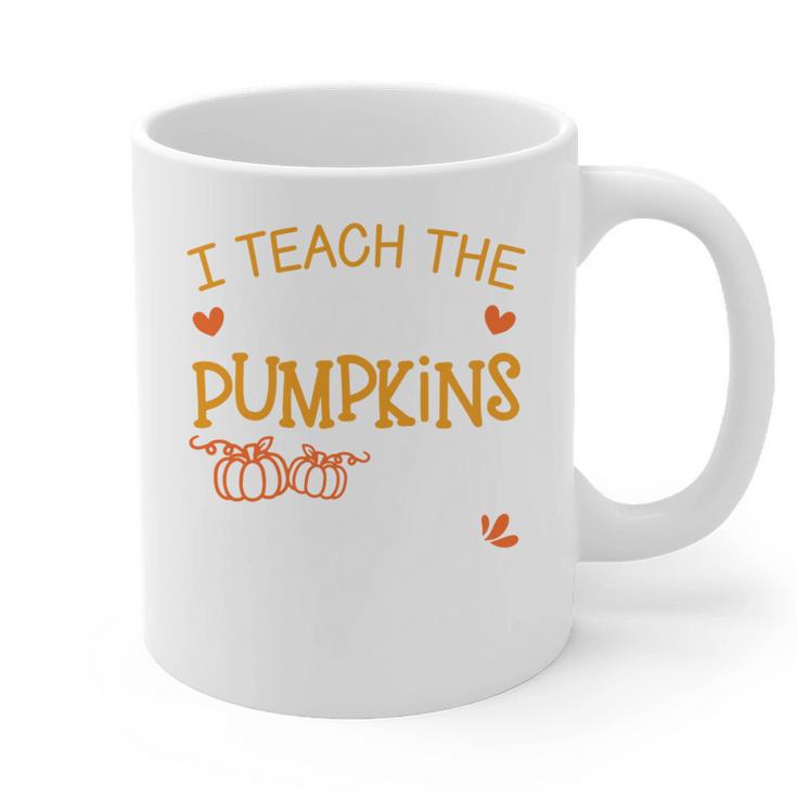I Teach The Cutest Pumpkins In The Patch Shirt Teacher Graphic Print Coffee Mug