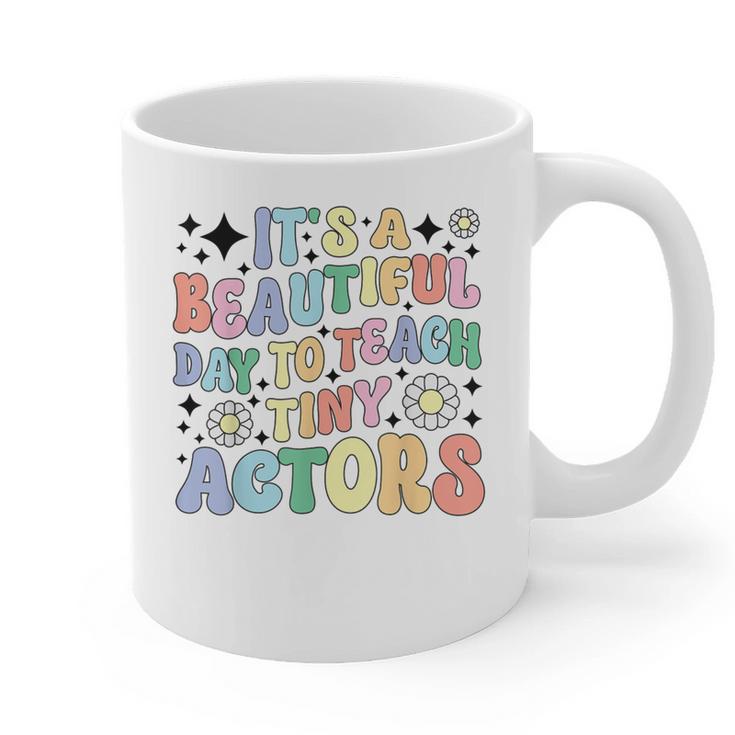 Teach Tiny Actors Theater Drama Teacher Drama Teaching Graphic Print Coffee Mug
