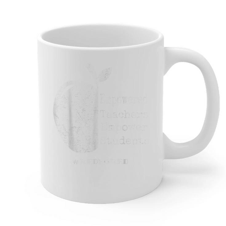 Teacher Empower Student Teacher Protest Supporter Red For Ed Graphic Print Coffee Mug