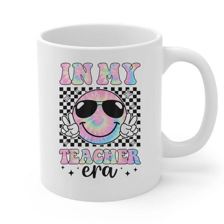 In My Teacher Era Groovy Tie Dye Back To School Cute Teacher Graphic Print Coffee Mug