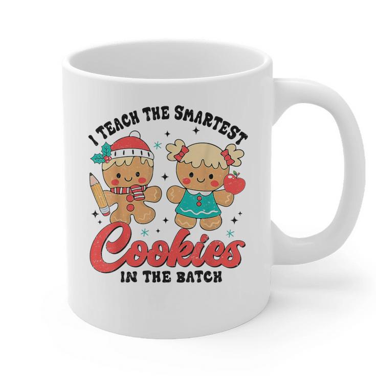 Teacher Of Smart Cookies Cute Gingerbread Teacher Christmas Graphic Print Coffee Mug