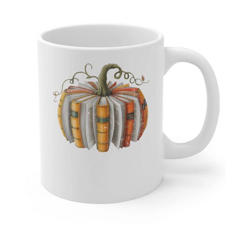 Teachers Students Fall Book Pumpkin Fall Librarians Bookworm Graphic Print Coffee Mug