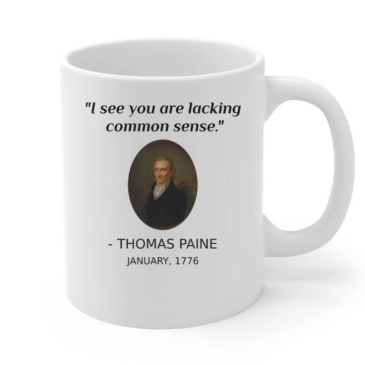 Thomas Paine Common Sense USA History Teacher Student Graphic Print Coffee Mug