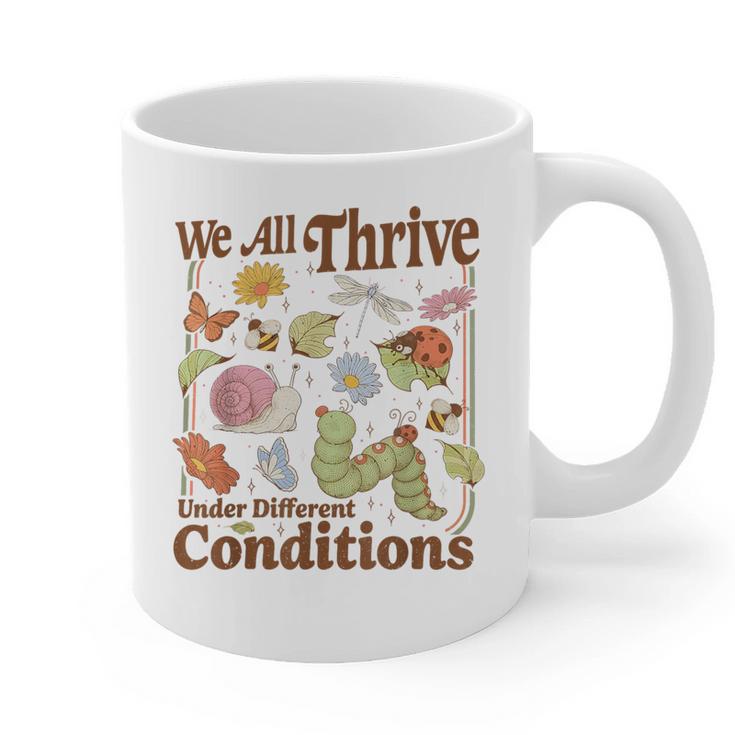 We All Thrive Under Different Conditions SPED Teacher Graphic Print Coffee Mug