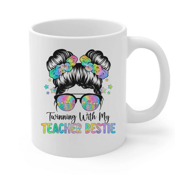 Twin Day Friends Teacher Twinning With My Bestie Graphic Print Coffee Mug