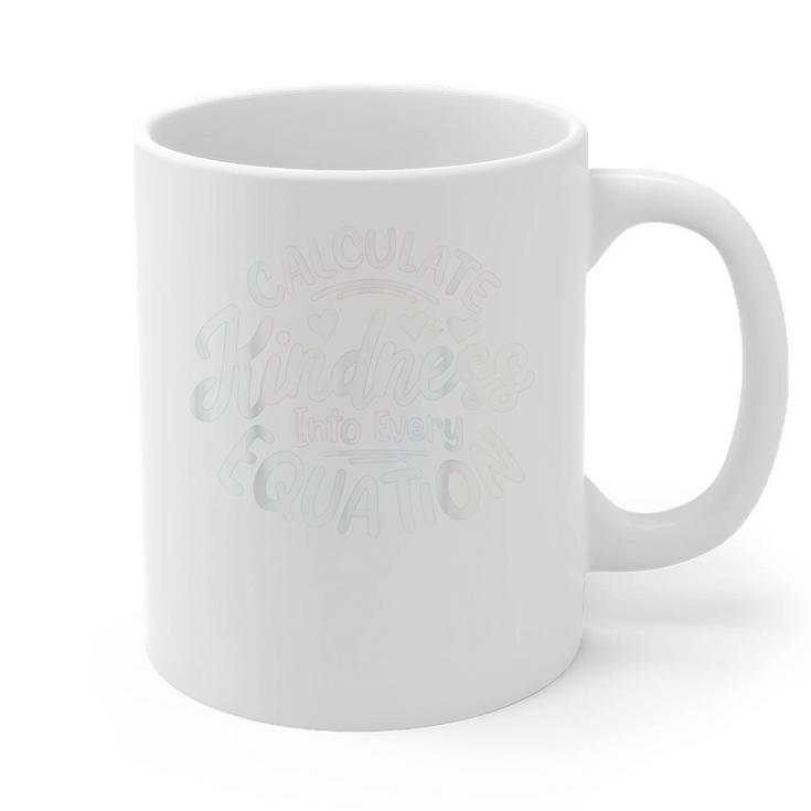 Unity Day Anti Bullying Calculate Kindness Math Teacher Kids Graphic Print Coffee Mug