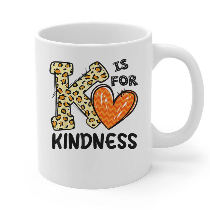 Unity Day K Is For Kindness Anti Bullying Orange Teacher Men Women Kids Graphic Print Coffee Mug