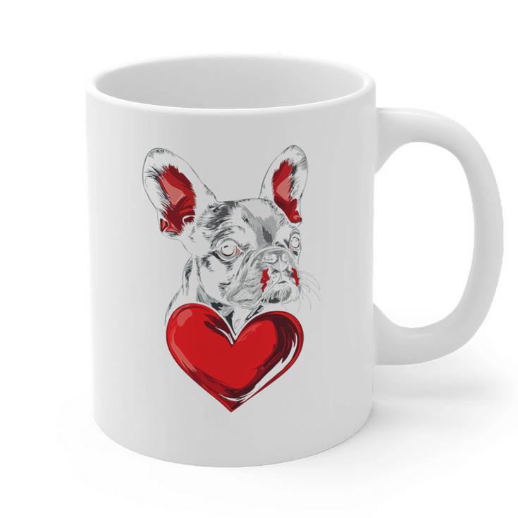 Valentine's Day Boston Terrier Dog Vector Graphic Print Coffee Mug