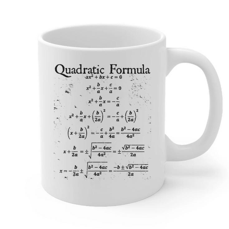 Vintage Nerdy Quadratic Formula Proof Algebra Math Teacher Graphic Print Coffee Mug