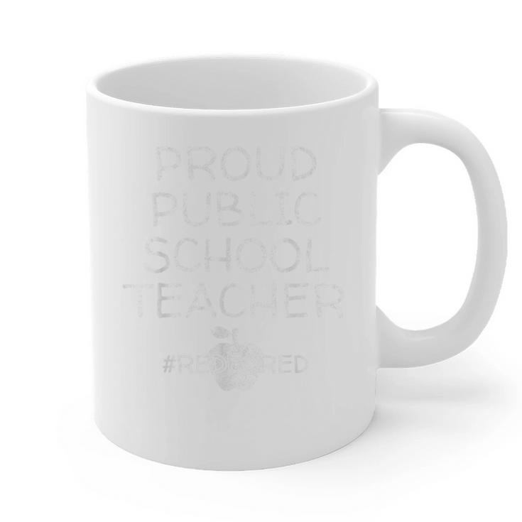 Vintage Proud Public School Teacher Red For Ed T-Shirt Graphic Print Coffee Mug